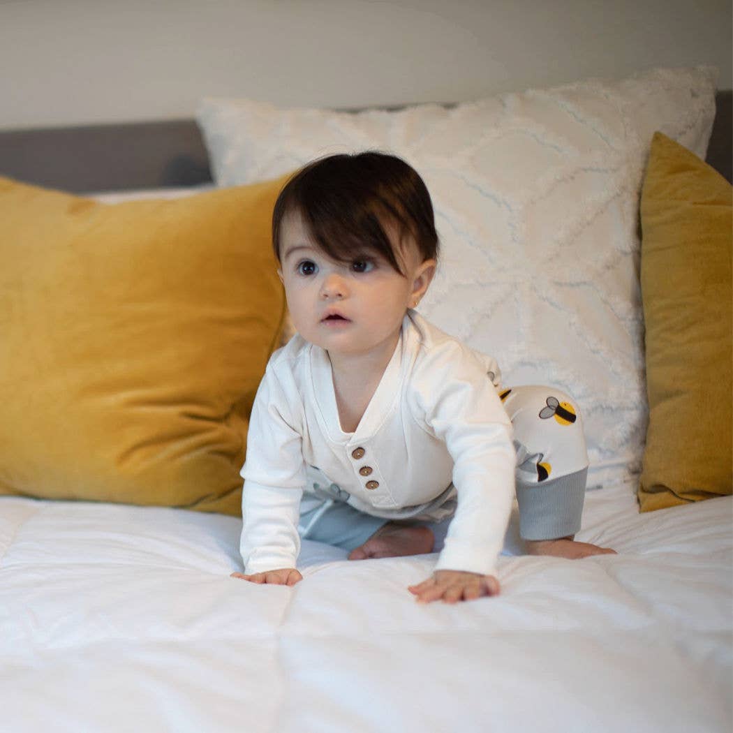 Organic Cotton Bodysuit - Natural Henley