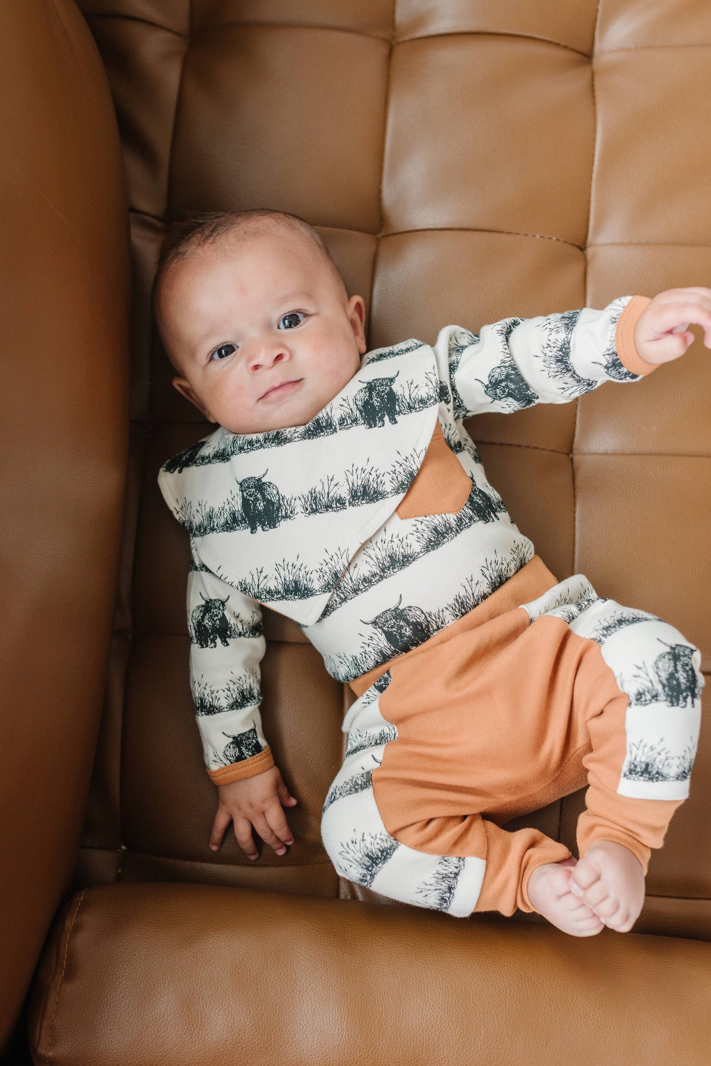 Organic Cotton Bodysuit - Highland Cow