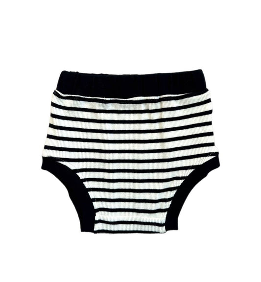 Diaper Cover - Jet Black Stripe