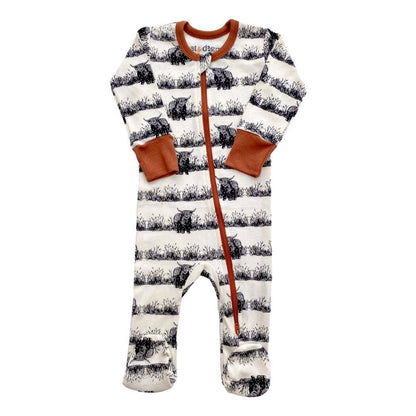 Organic Cotton Zippy - Highland Cow