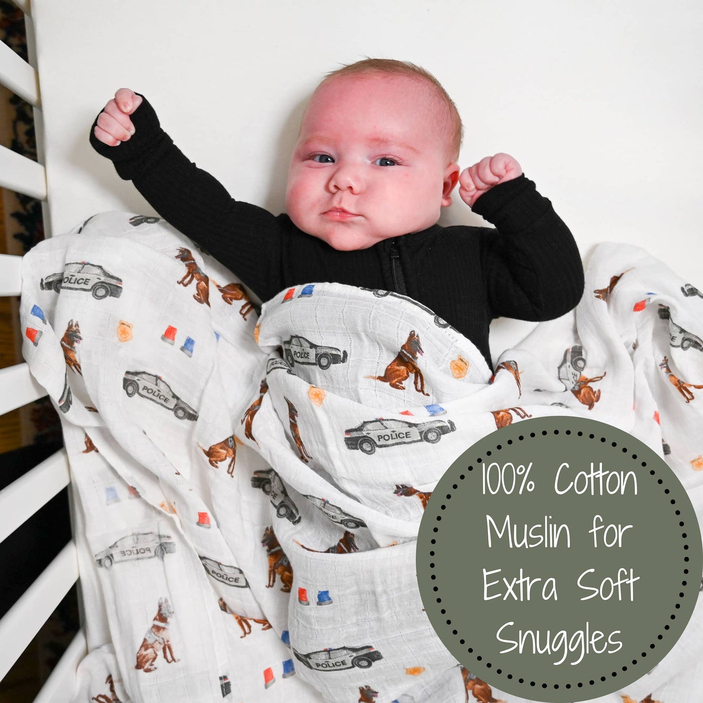 "Policeman" Muslin Blanket