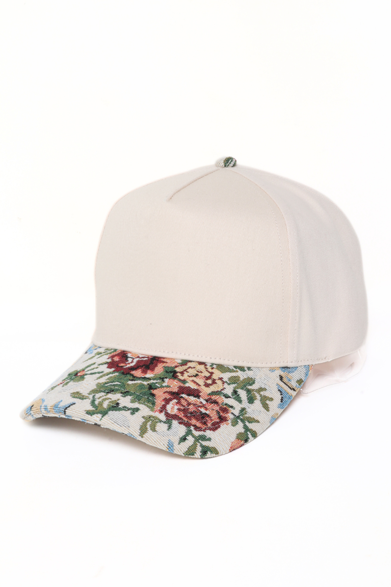 Blessed Floral Print 5 Panel Cap