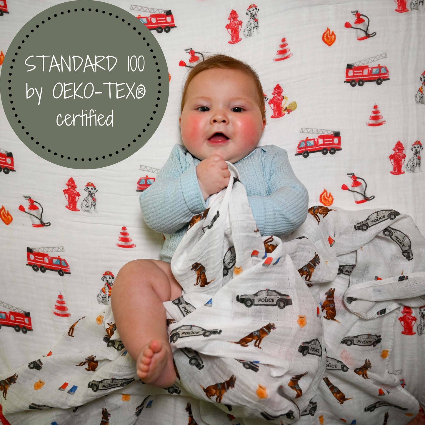 "Policeman" Muslin Blanket