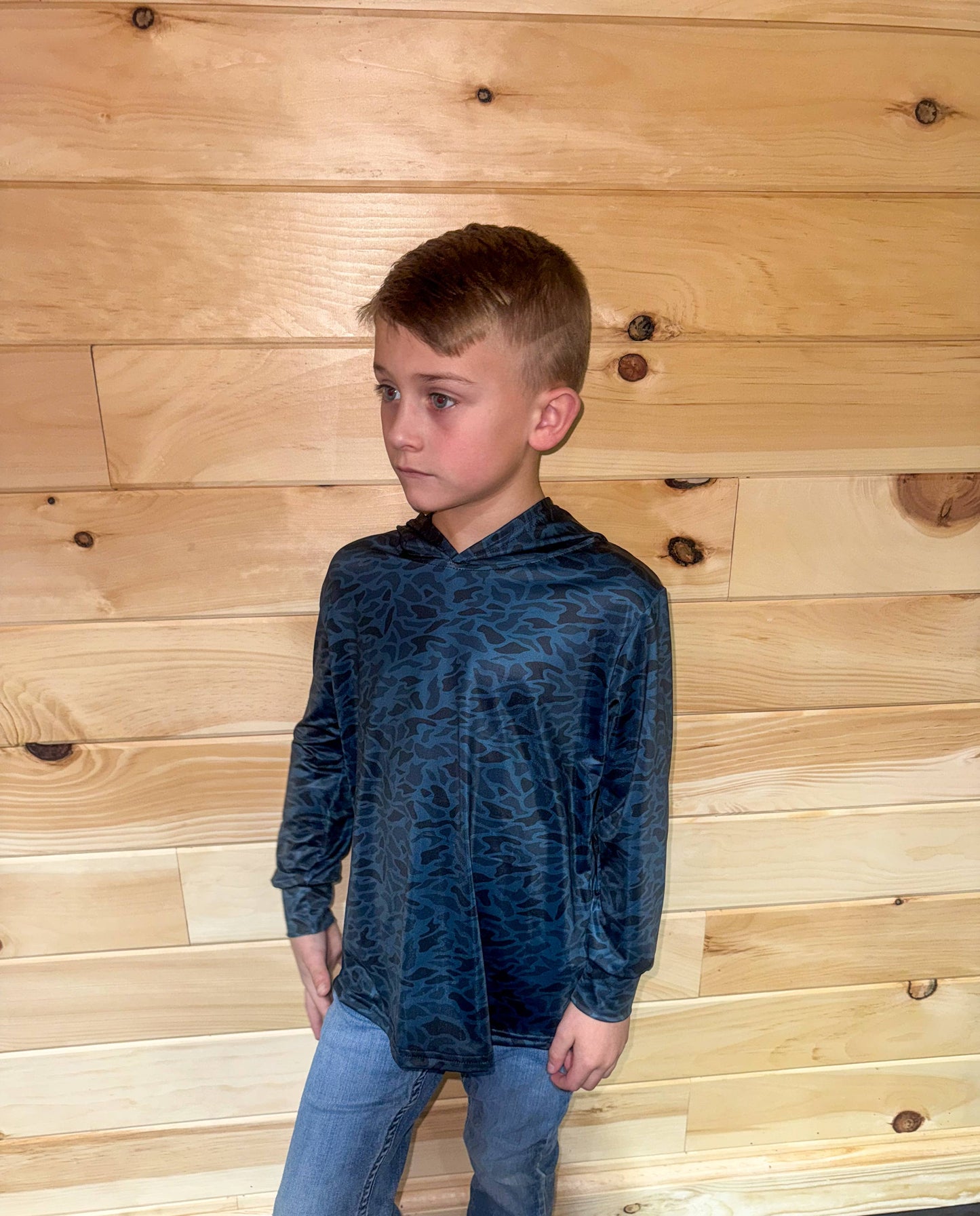 Navy Camo Performance Wear Hoodie 