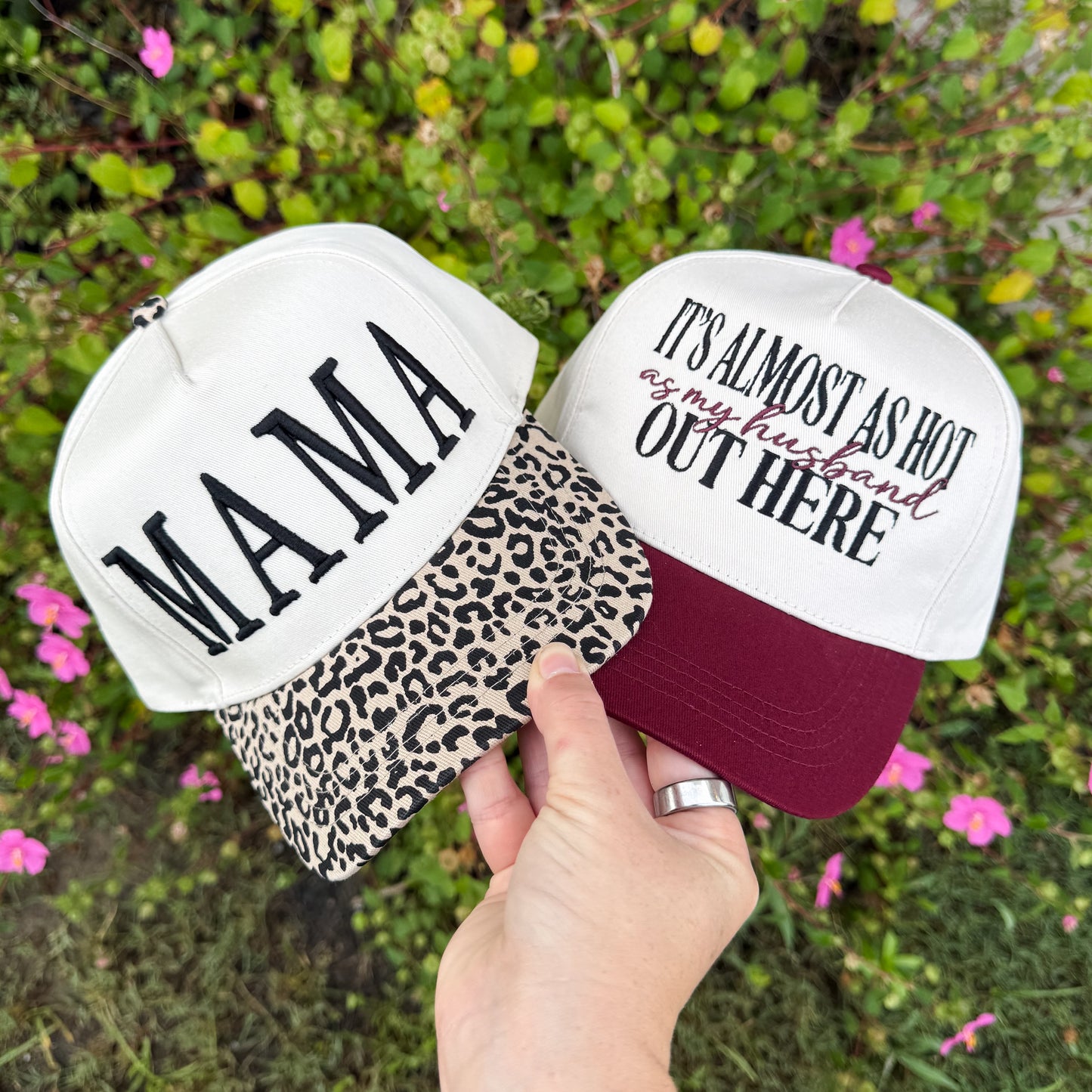 MAMA Leopard Print Brim Hat