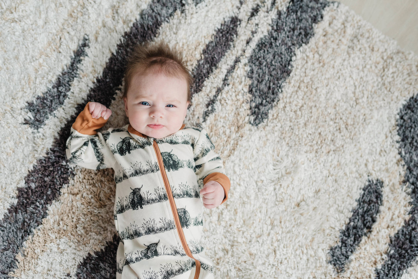 Organic Cotton Zippy - Highland Cow