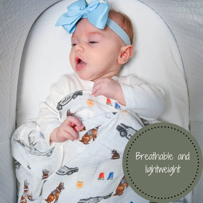 "Policeman" Muslin Blanket