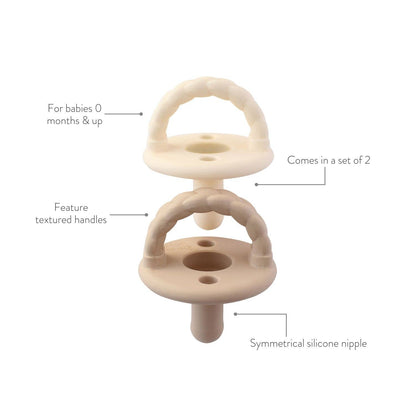 Pacifier Set Sweetie Soother™ Silicone - Coffee & Cream