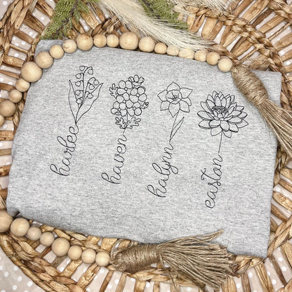 Custom - Birth Month Flower Shirt