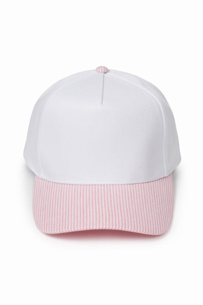 Go Ask Your Dad Pink Stripe Brim Hat