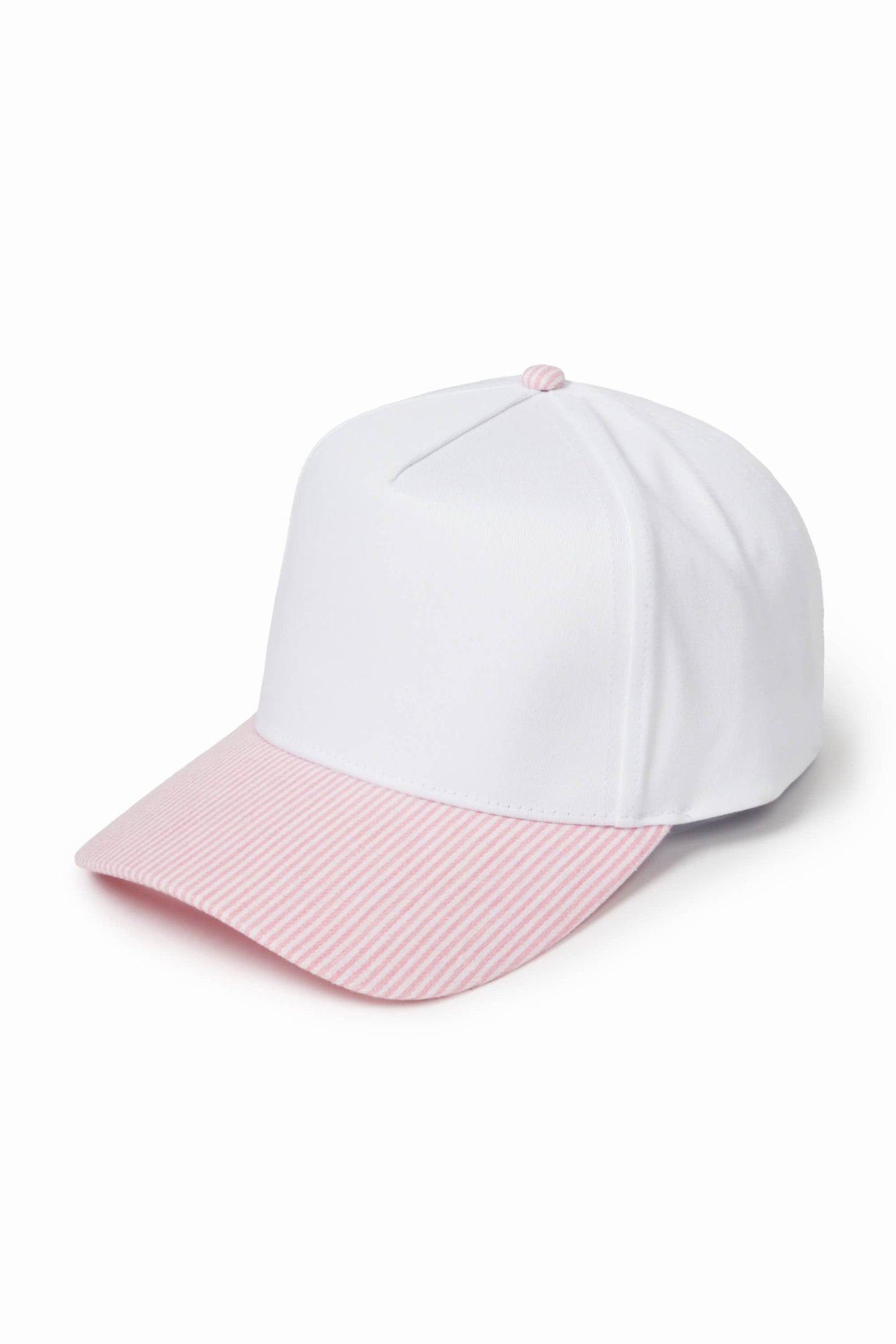 Go Ask Your Dad Pink Stripe Brim Hat