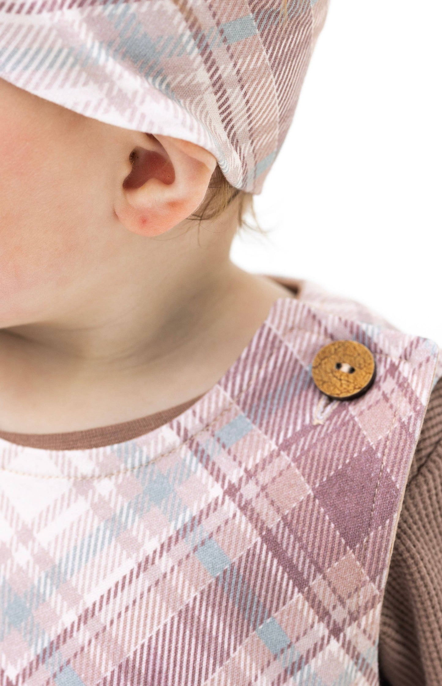 Organic Plaid Dress Set (3-Piece)