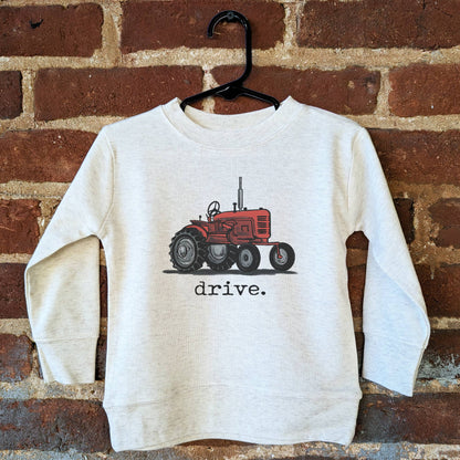 "Drive" Red Tractor Crewneck