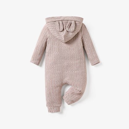Hooded Jumpsuit - Brown