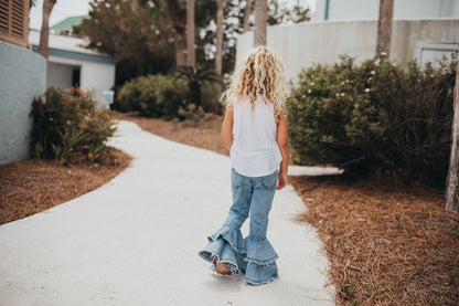 Double Ruffle Denim Jeans