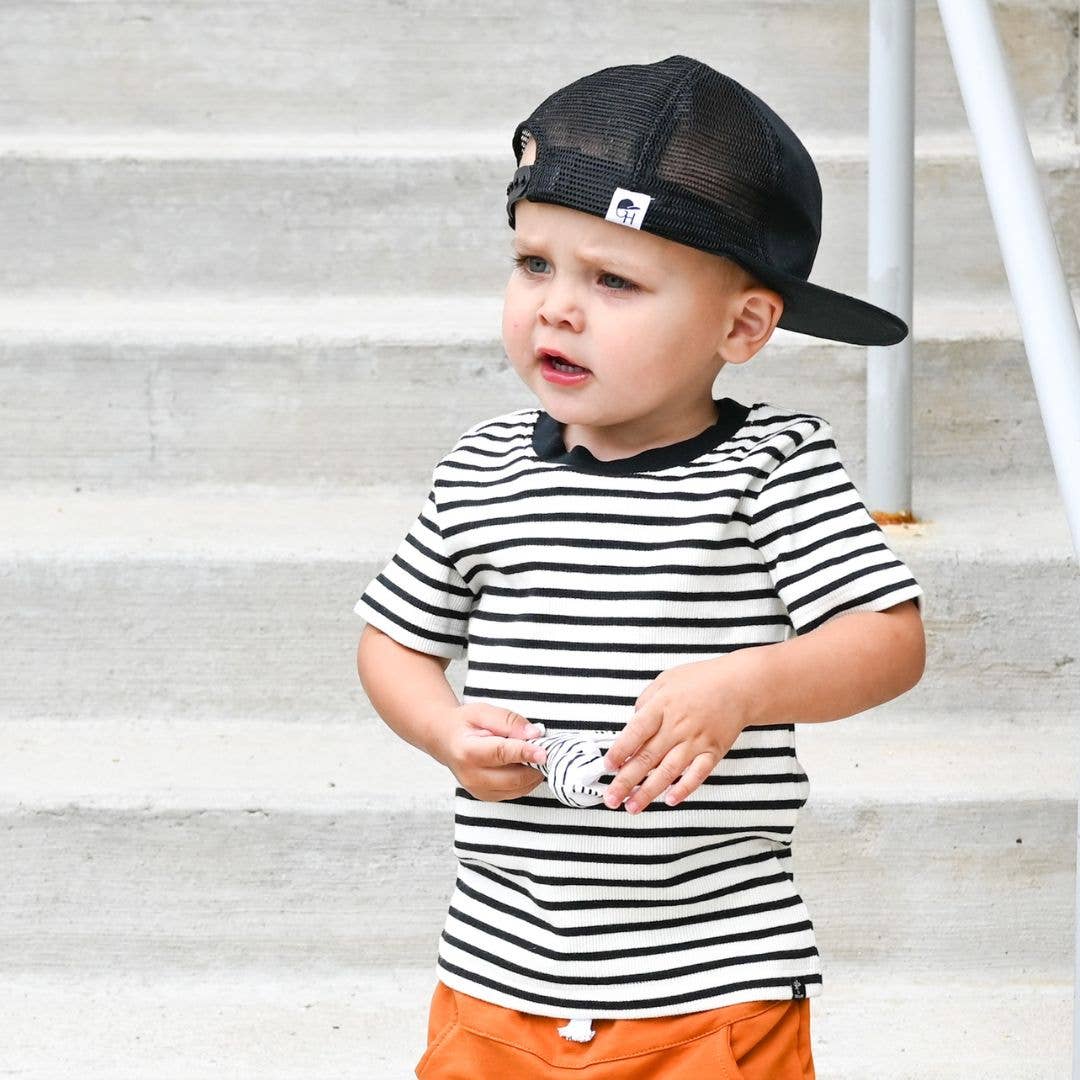 T-Shirt - Jet Black Stripe