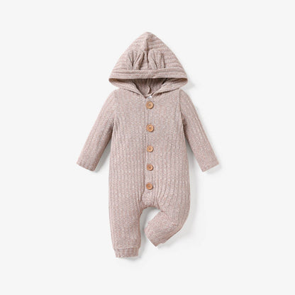 Hooded Jumpsuit - Brown