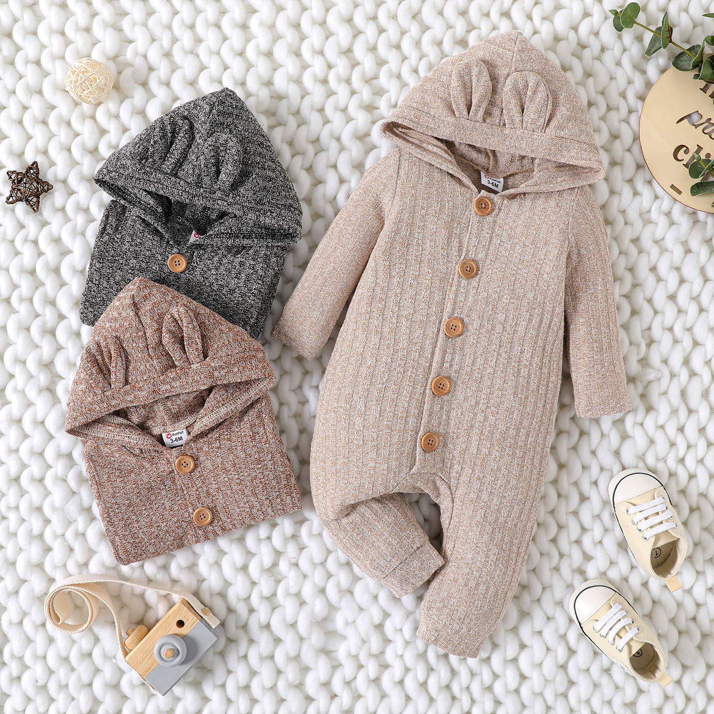 Hooded Jumpsuit - Brown