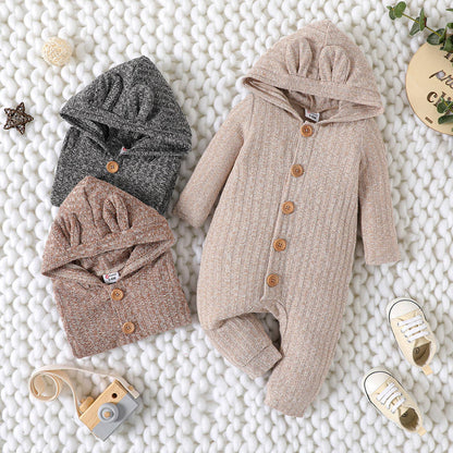 Hooded Jumpsuit - Brown