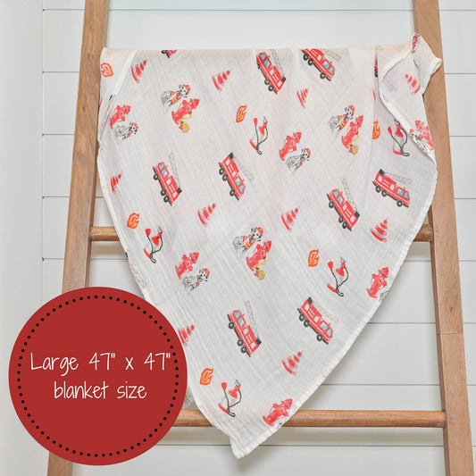 "Fireman" Muslin Blanket