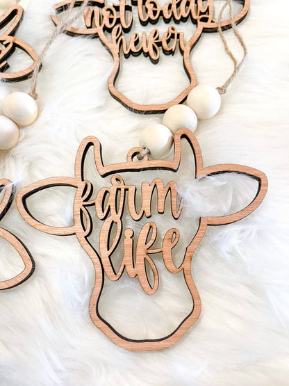 Tag | Farmhouse Car Charm - Review Mirror Hanging