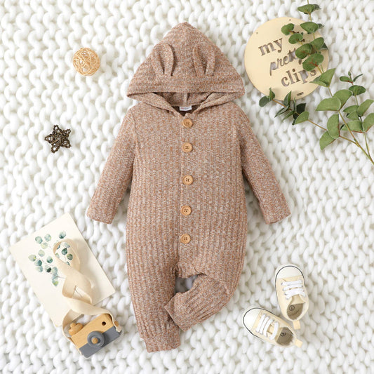 Hooded Jumpsuit - Brown