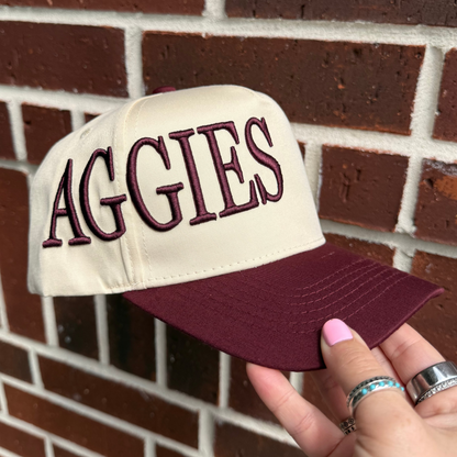 Aggies Off Center 5 Panel Cotton Hat