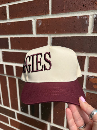 Aggies Off Center 5 Panel Cotton Hat