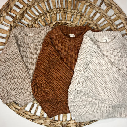 Baby Sweater Chunky Braided Oversize