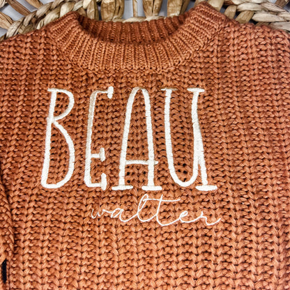 Baby Sweater Chunky Braided Oversize