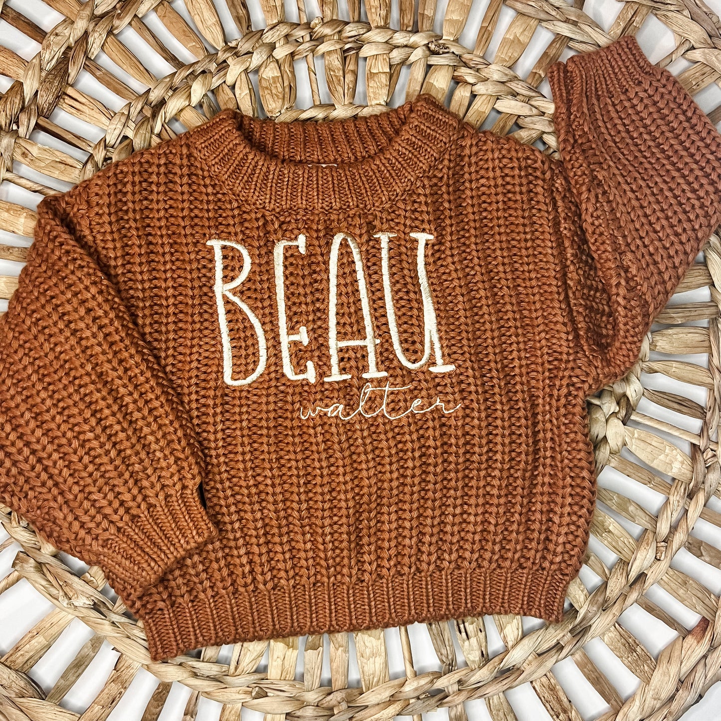 Baby Sweater Chunky Braided Oversize