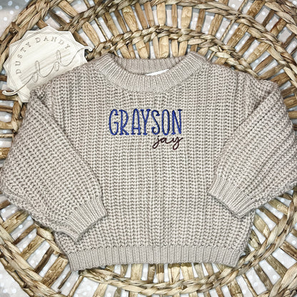 Baby Sweater Chunky Braided Oversize