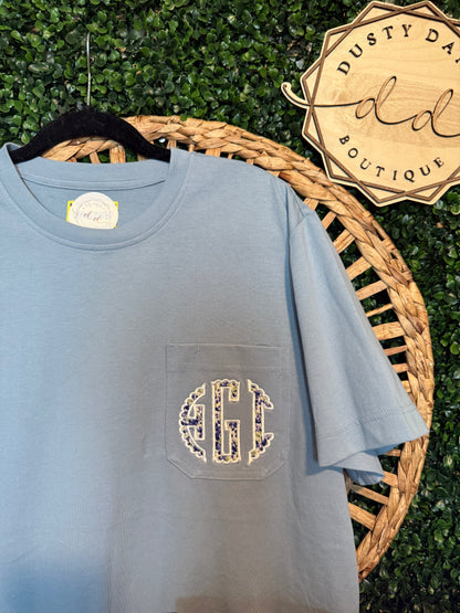 Scallop Monogram Pocket Tee