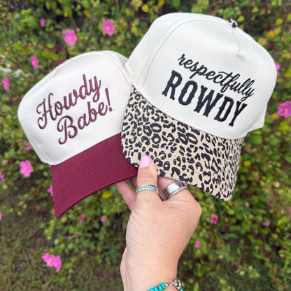 Respectfully Rowdy Leopard Print Brim Hat