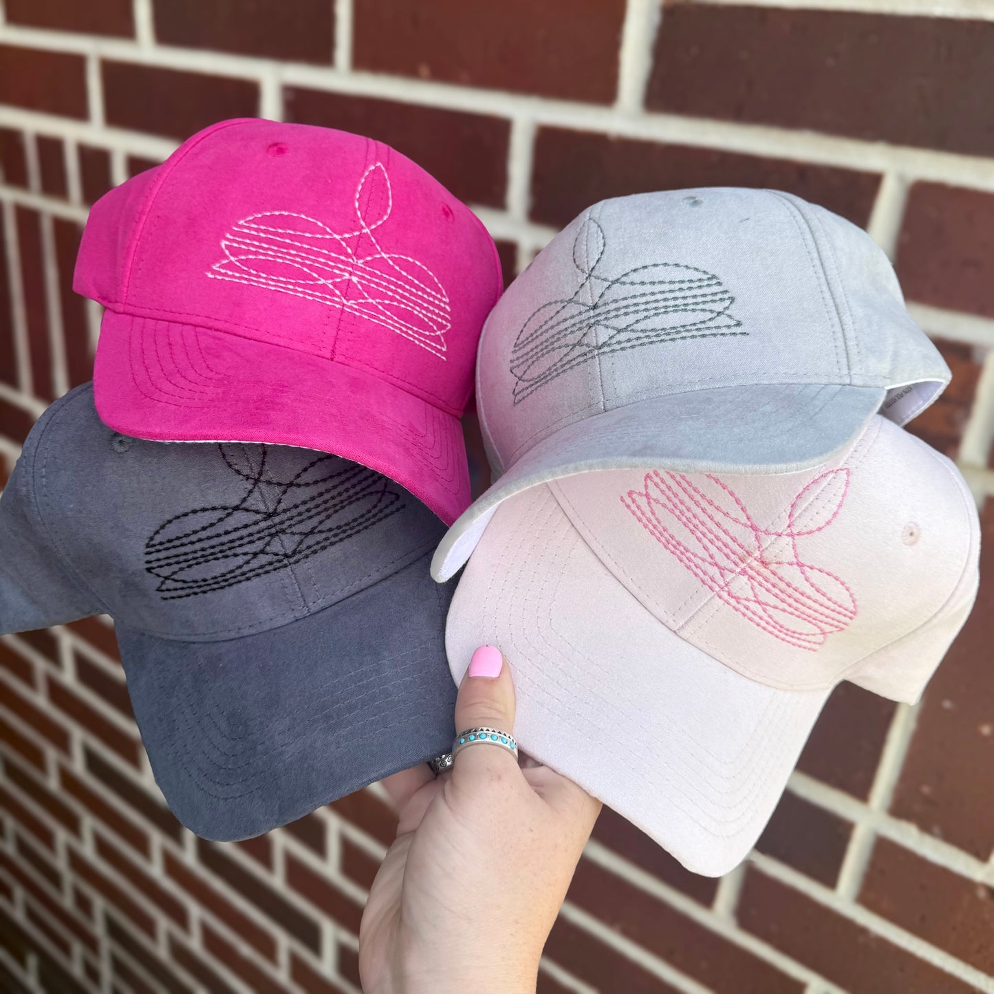 Suede Boot Stitch Hat