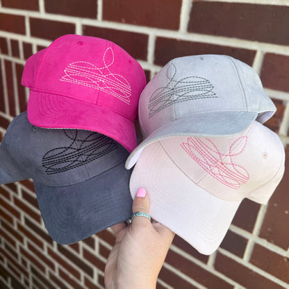 Suede Boot Stitch Hat