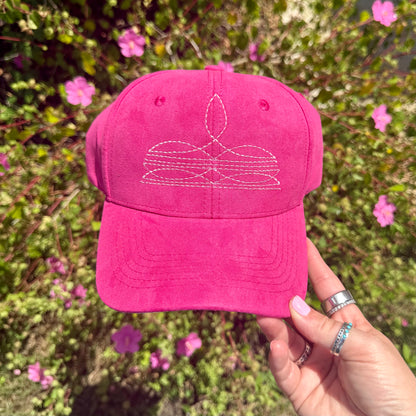 Suede Boot Stitch Hat