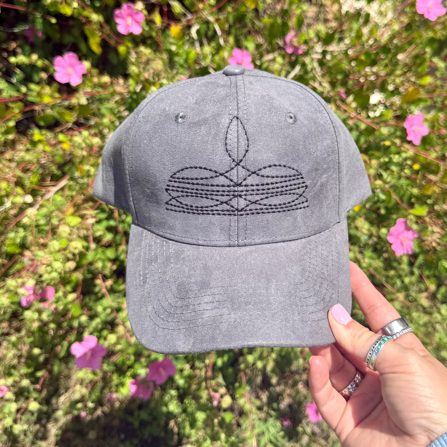 Suede Boot Stitch Hat