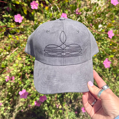 Suede Boot Stitch Hat
