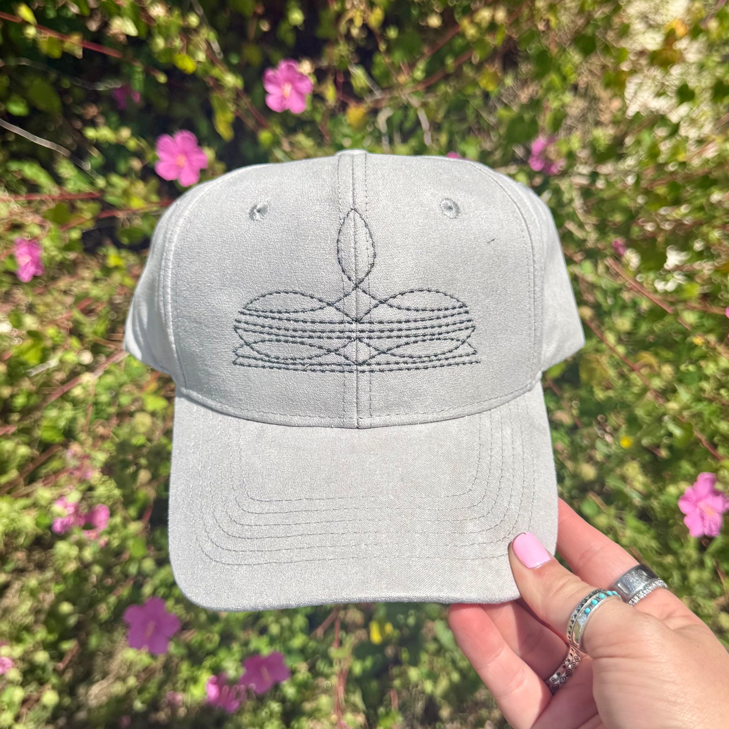 Suede Boot Stitch Hat