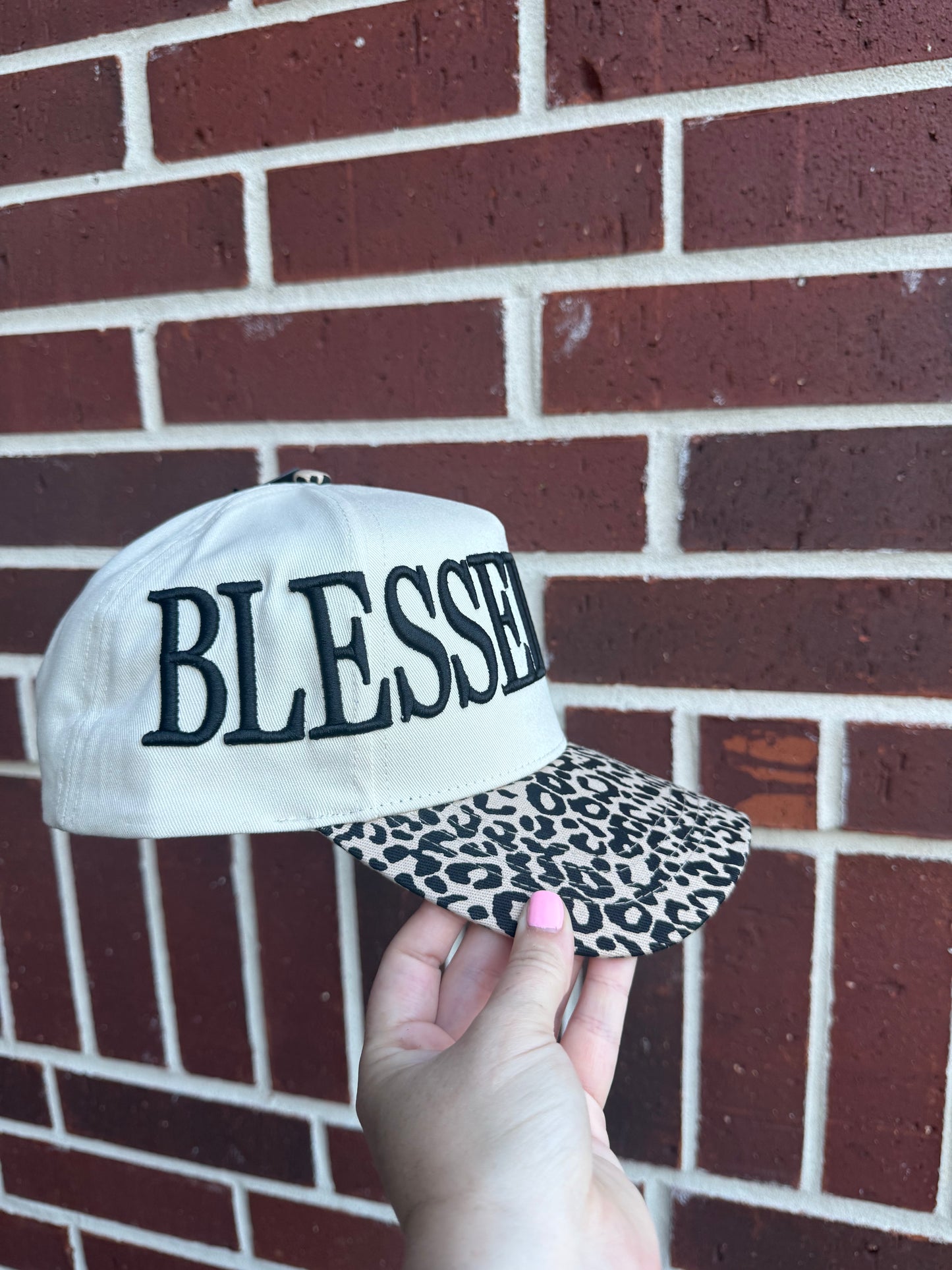 Blessed Leopard Print Brim Hat