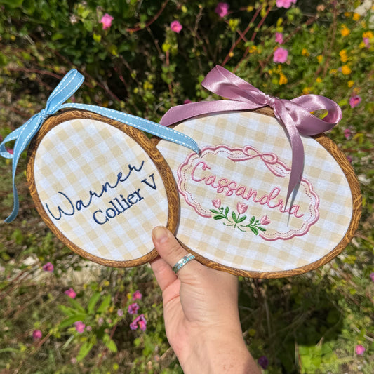 Embroidered Name Hoop