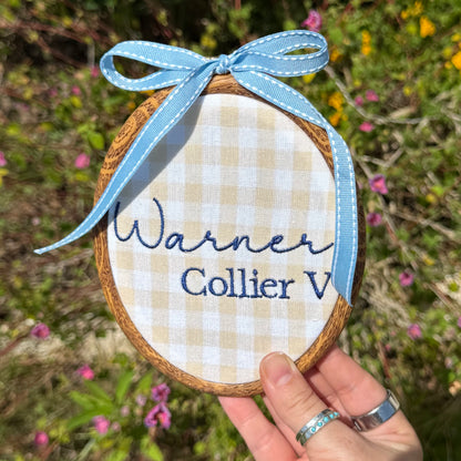 Embroidered Name Hoop