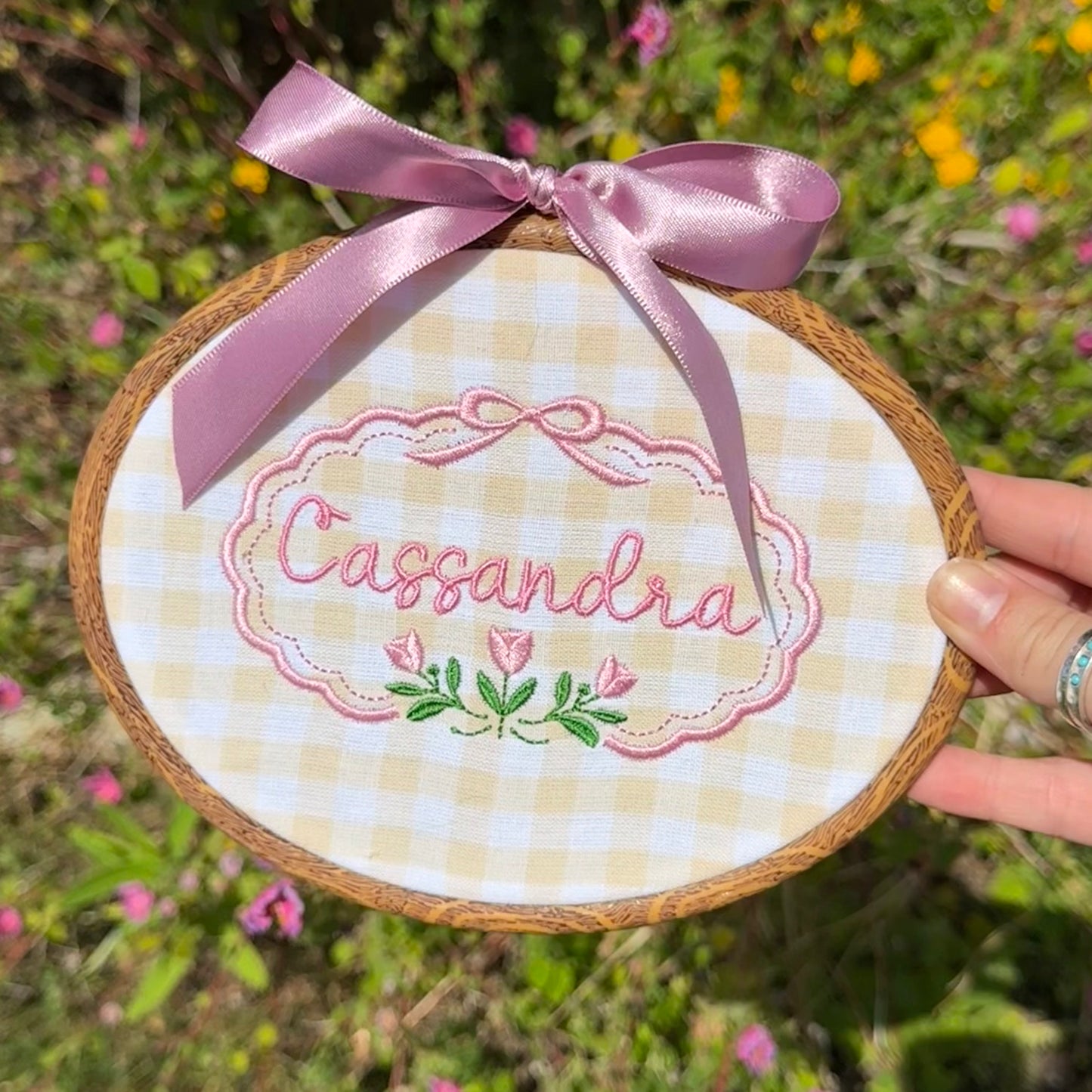 Embroidered Name Hoop