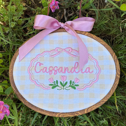 Embroidered Name Hoop