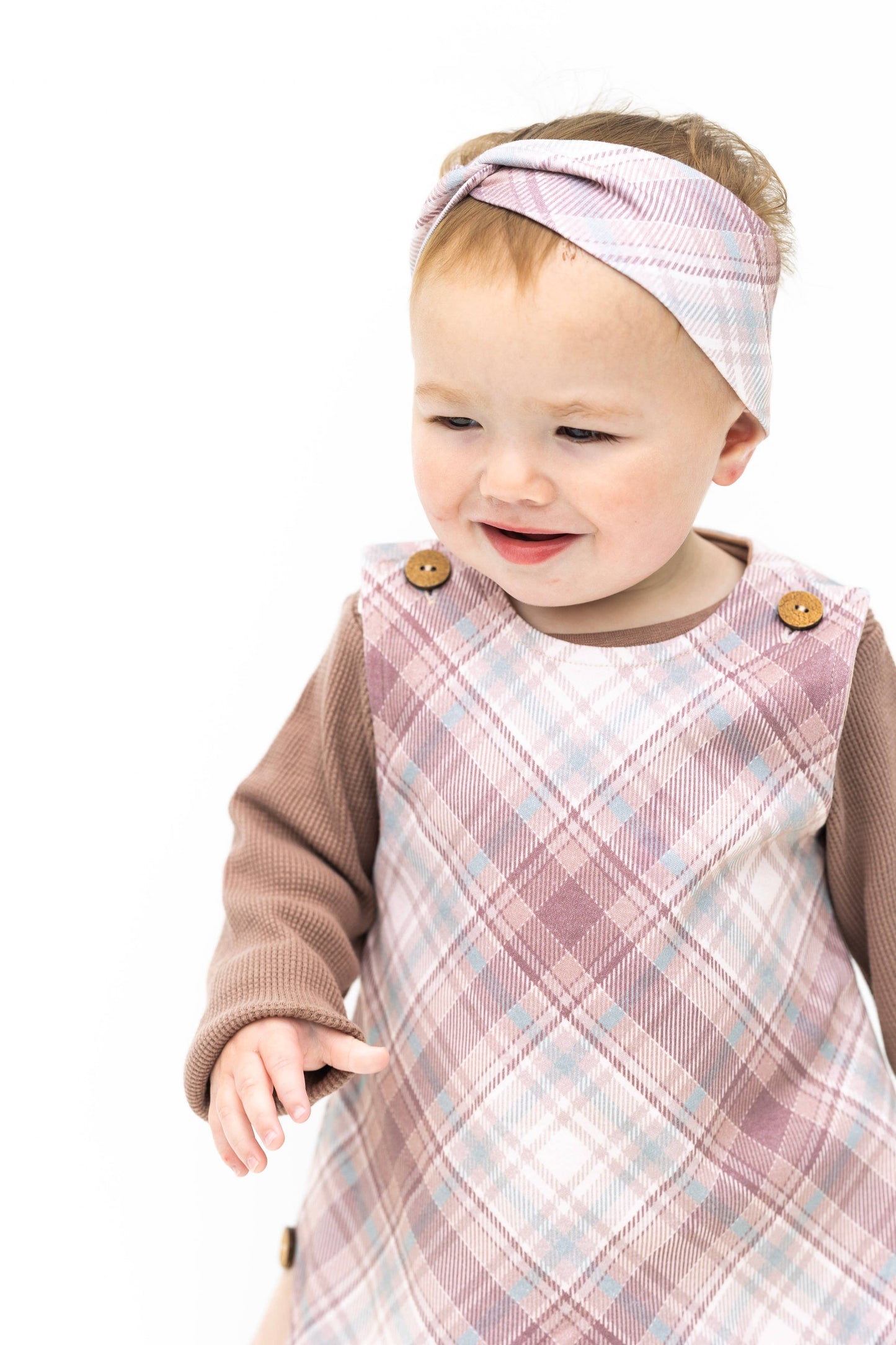 Organic Plaid Dress Set (3-Piece)