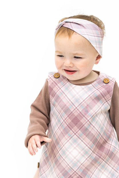 Organic Plaid Dress Set (3-Piece)