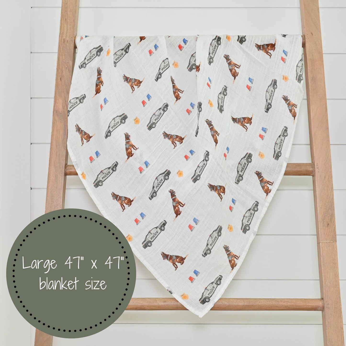 "Policeman" Muslin Blanket