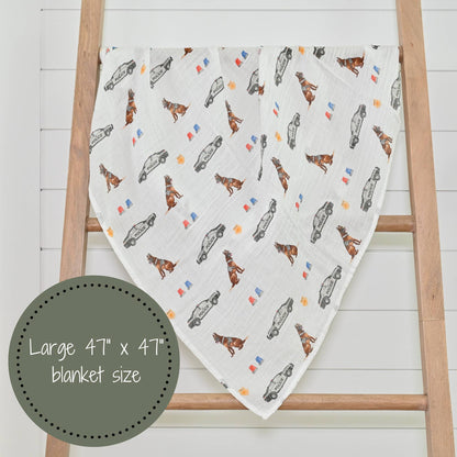 "Policeman" Muslin Blanket