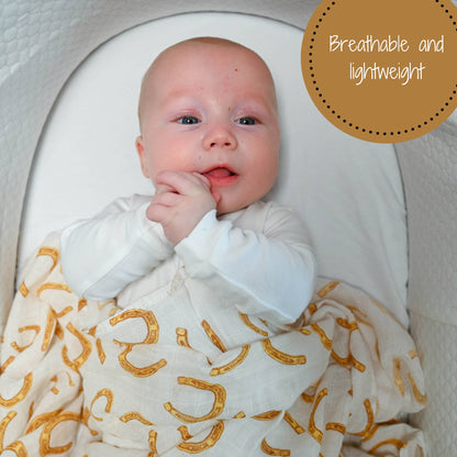 "Lucky Horseshoe" Muslin Blanket